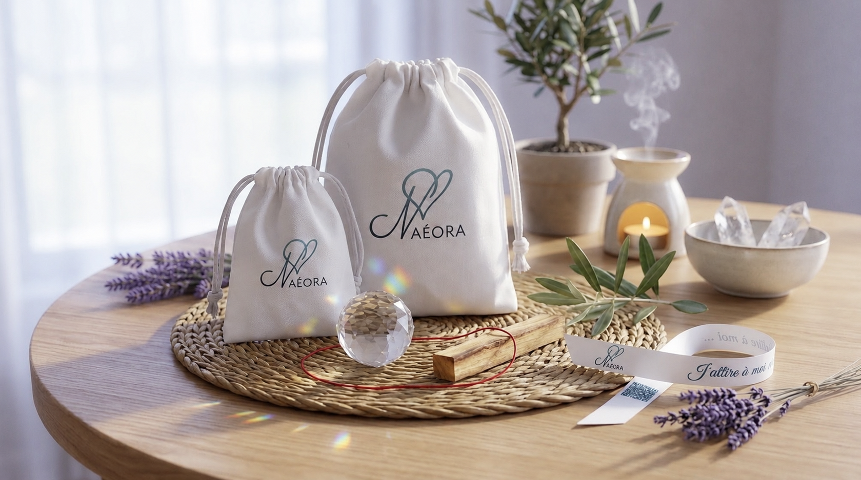 Coffret Naéora — pochettes et pendule